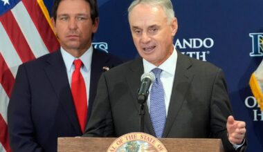 Florida's DeSantis and MLB commissioner support new Rays stadium in Tampa