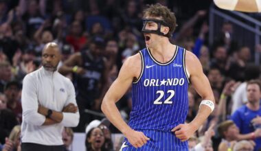 Franz Wagner took a major step in his return from a high ankle sprain. He practiced with the Osceola Magic on Monday, signalling the next step in his recovery and a potential imminent return.