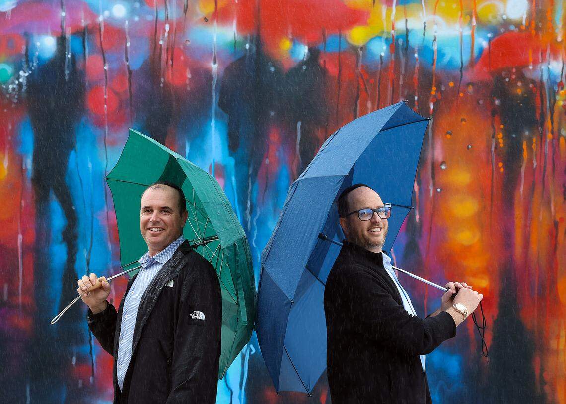 Brothers Jonathan, left, and Abraham Fish, who developed the Thrive Art Distroct in Fort Lauderdale.