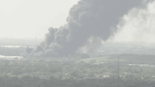 Image of a massive fire at a warehouse in northwest Miami-Dade on March 5, 2026.