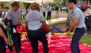 Barry University students perform mass casualty simulation training exercise - WSVN 7News | Miami News, Weather, Sports