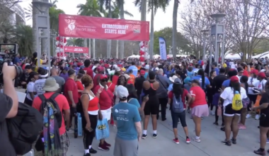 Thousands gather in Nova Southeastern University for Broward Heart Walk - WSVN 7News | Miami News, Weather, Sports