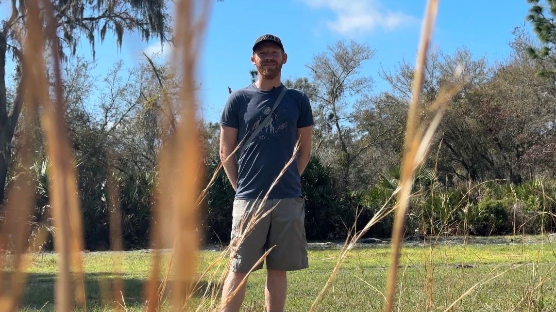 Frank Decot is visiting the D Ranch Preserve for the very first time. (Spectrum News/Devin Martin)