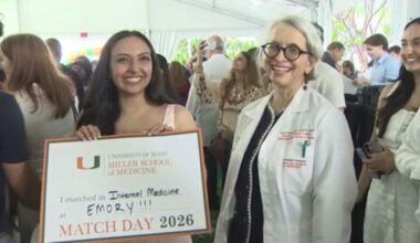 Medical students at UM’s School of Medicine find out their residency programs during ‘Match Day’ - WSVN 7News | Miami News, Weather, Sports