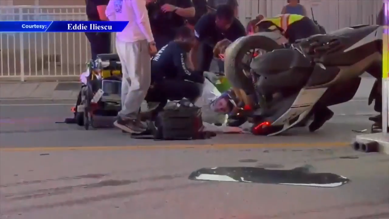 Scooter rider taken to hospital after colliding with car in Hollywood - WSVN 7News | Miami News, Weather, Sports
