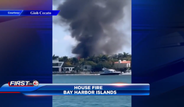 Fire tears through Bay Harbor Islands home; no injuries reported - WSVN 7News | Miami News, Weather, Sports