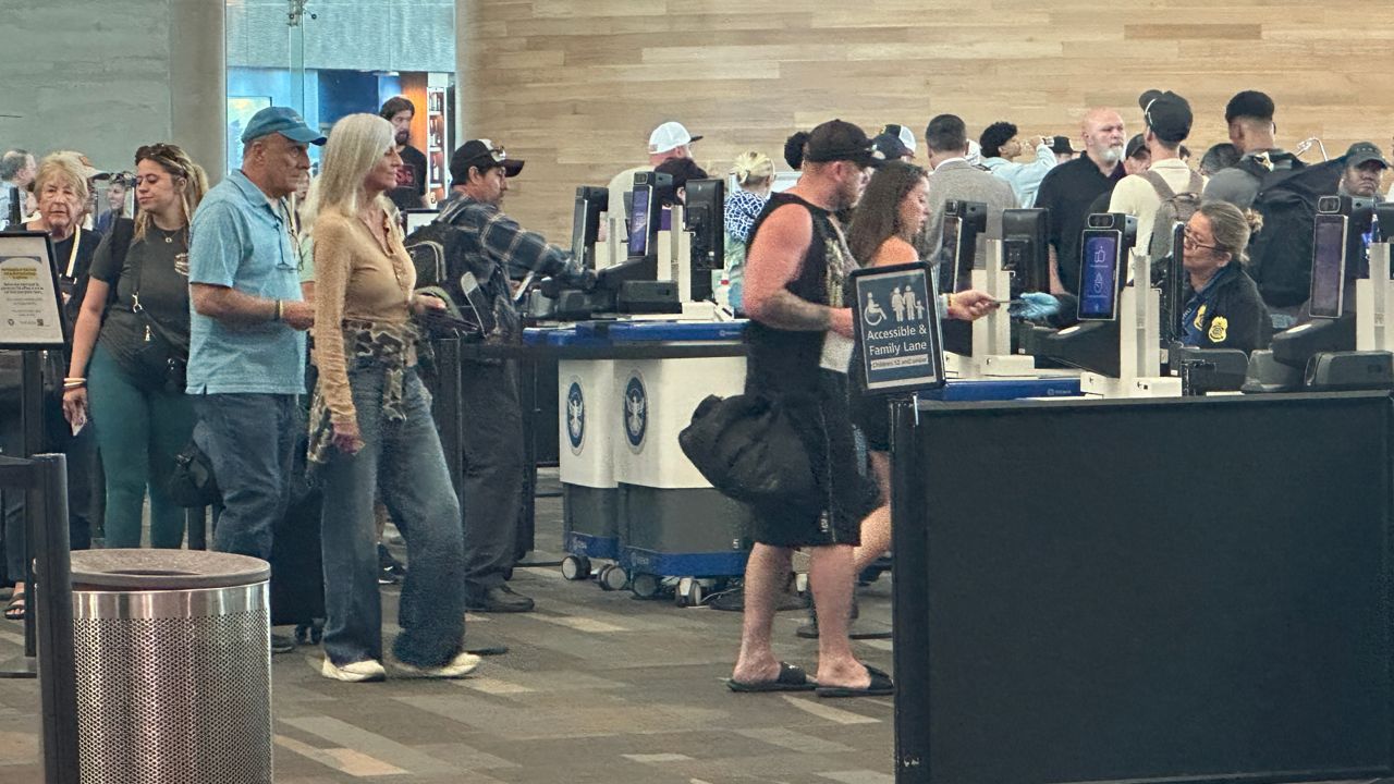 A number of airport passengers told Spectrum News that they are grateful for the short wait times. (Spectrum News/Sarah Blazonis)