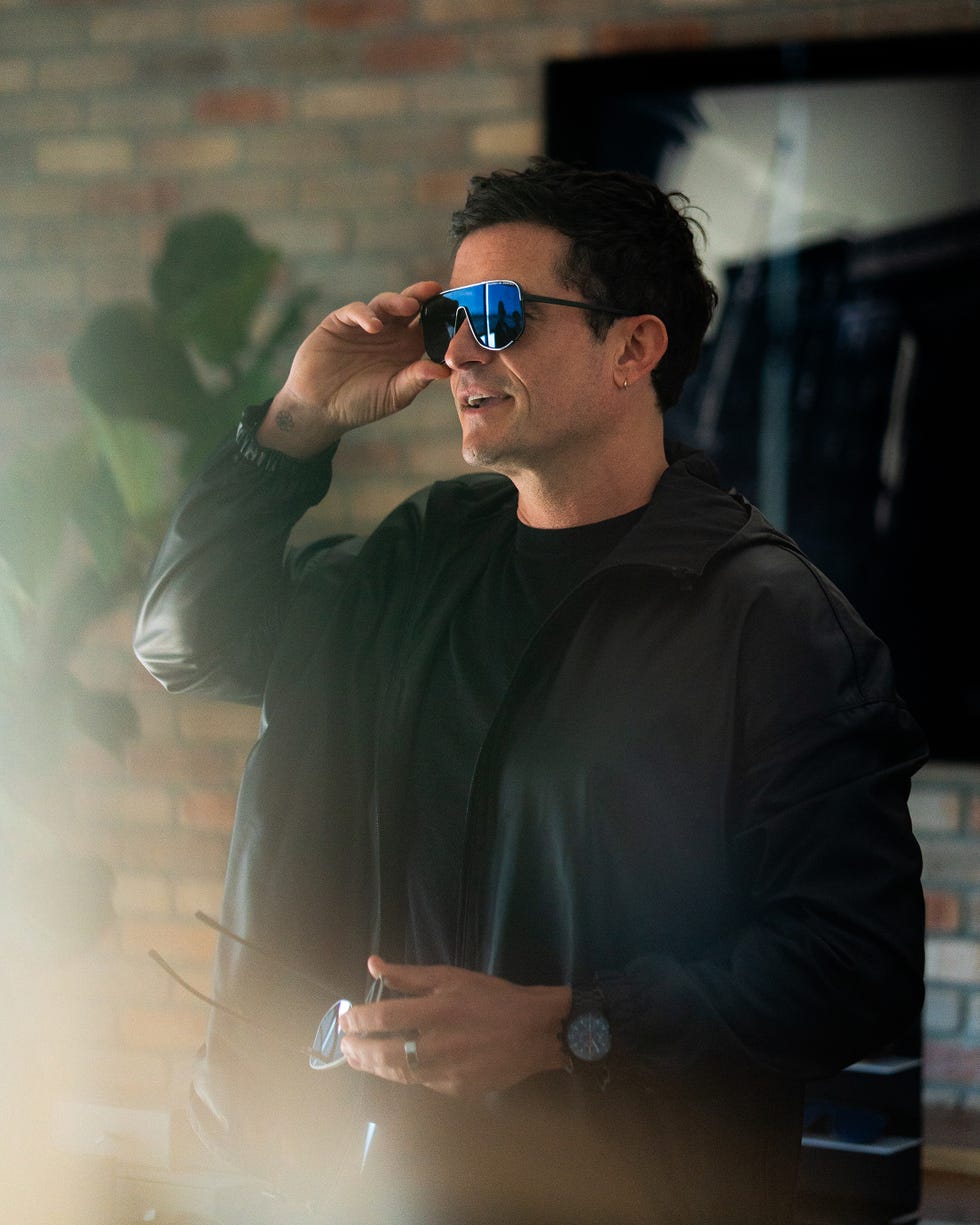 "the hood was all me!" bloom says of the leather jacket in the capsule.﻿