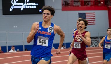 Distance podiums lead Florida men to fourth at SEC Indoor Track & Field Championships