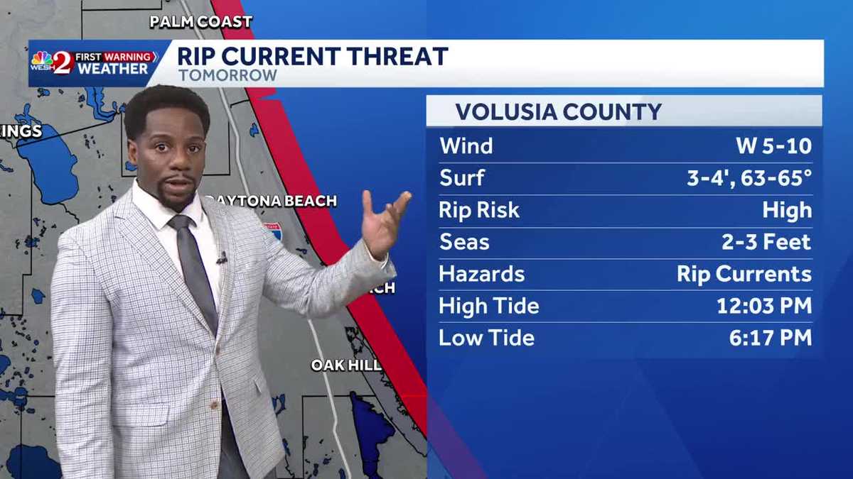 Dangerous Rip Current Threat Continues for Central Florida