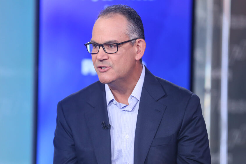 David Simon, chairman and CEO of Simon Property Group, speaks during a television interview