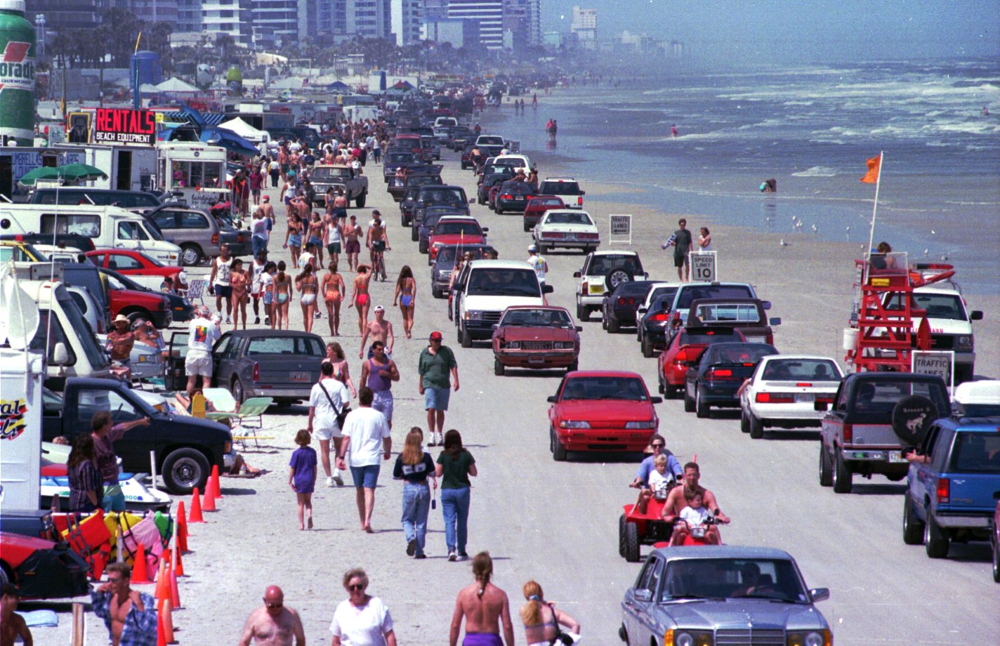 Spring breakers were out in force doing what seems to...