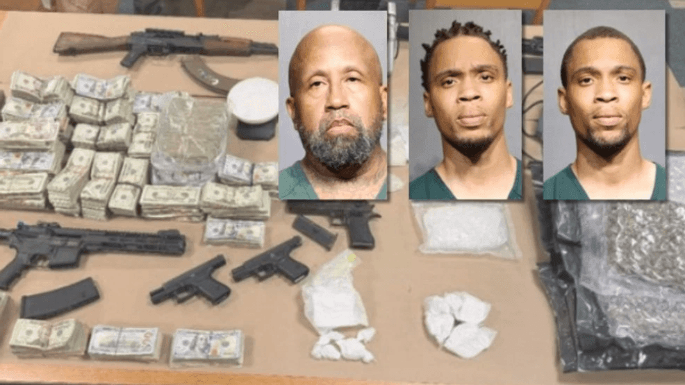 {p}The Sheriff's Office said that on February 20, law enforcement executed a coordinated operation, resulting in the arrest of 52-year-old Chaun Floyd, a major trafficker, alongside twin brothers Jamon and Jaron Wright, both 33 years old. (JSO){/p}