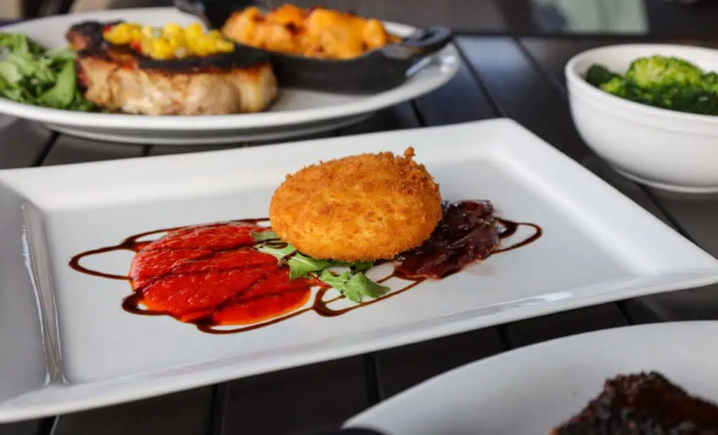 A plate of fried cheese