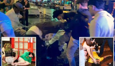 Spring breakers knocked out cold in brawl outside Fort Lauderdale bar, wild video shows