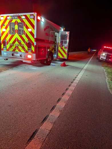 officials release details of motorcycle vs. suv crash in palm city, A collision between a motorcycle and an SUV in Palm City on Saturday night resulted in serious injuries for the motorcyclist, while the SUV driver was unharmed.