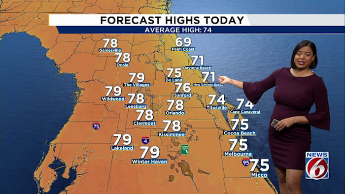 Comfortable Sunday in Central Florida with warmer week ahead