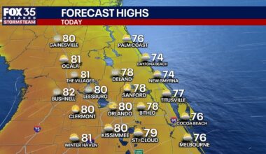 Orlando weather: Warm temps, possible showers ahead for Central Florida