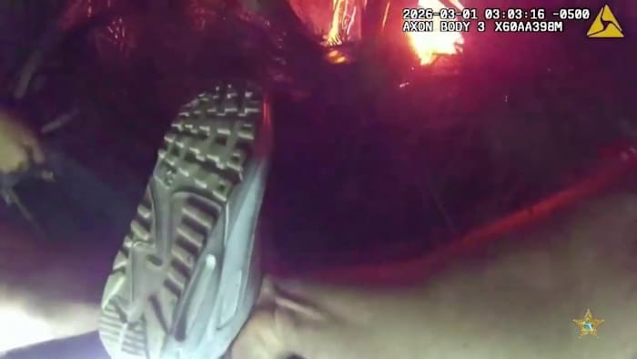 Body cam shows St. Johns County deputies pulling driver away from fiery crash on I-95