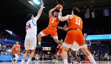 No. 22 Miami wins 77-69 at SMU to ensure double bye in ACC Tournament