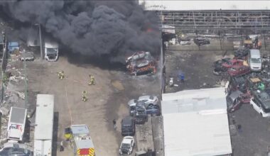Multiple vehicles erupt in flames at Opa-locka junkyard