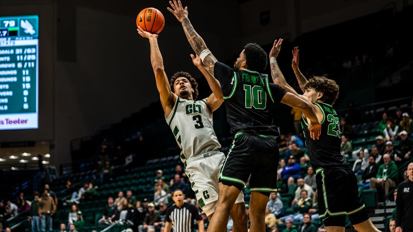 Arden Conyers shoots a 3-pointer against UAB
