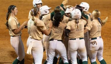 Softball Earns Walk To Win, Falls To Southern Miss