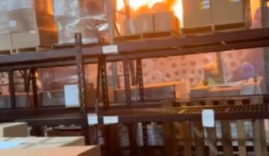 Video shows dramatic moments when massive fire broke out inside Miami-Dade warehouse