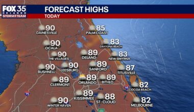 Orlando weather: Central Florida nearing 90 degrees with rain on the way