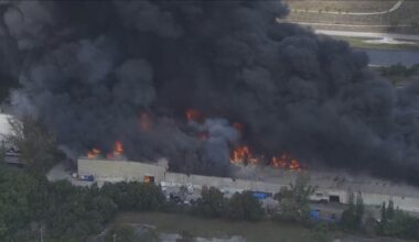 Miami-Dade issues warning to residents near scorched warehouse amid continuous smoky conditions