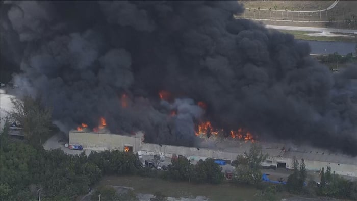 Miami-Dade issues warning to residents near scorched warehouse amid continuous smoky conditions