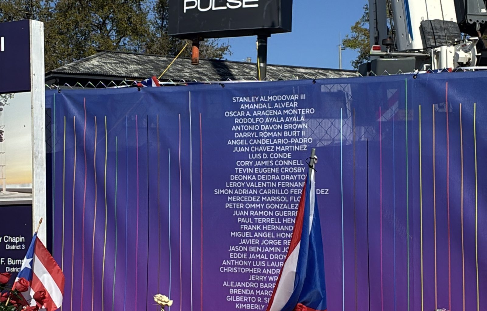 Pulse nightclub sign taken down for construction of memorial