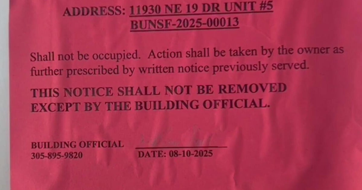 North Miami residents say they are being forced to move out after their building was deemed unsafe by the city