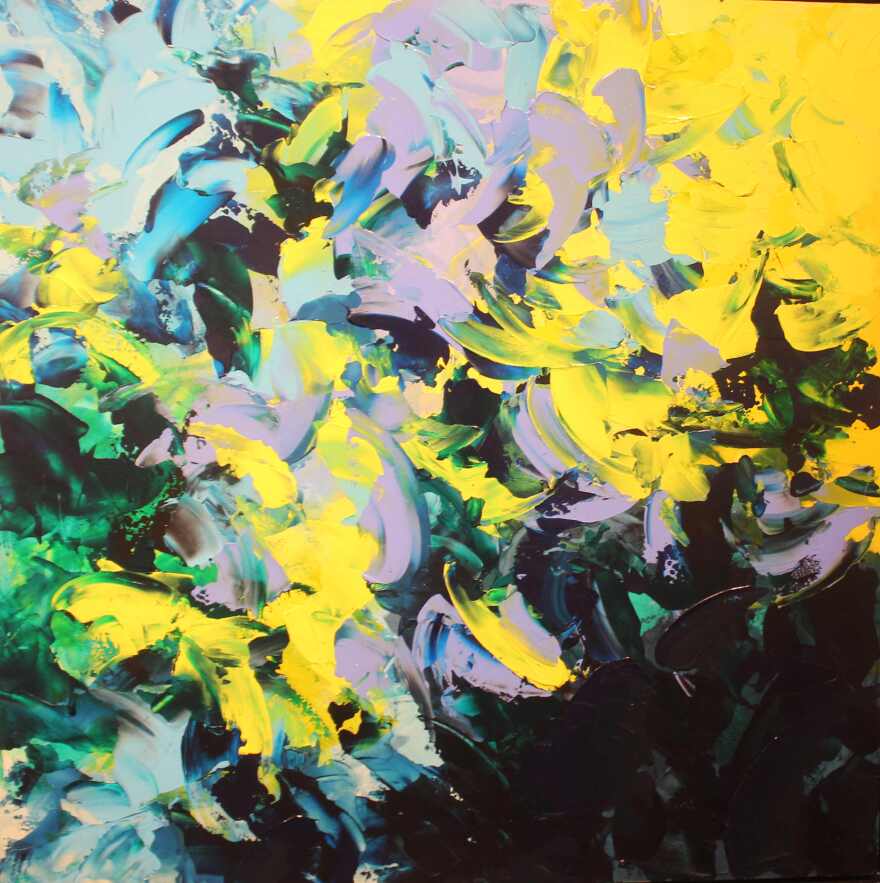 Bradenton artist Reen Troy's abstract painting 'Beach Day.'
