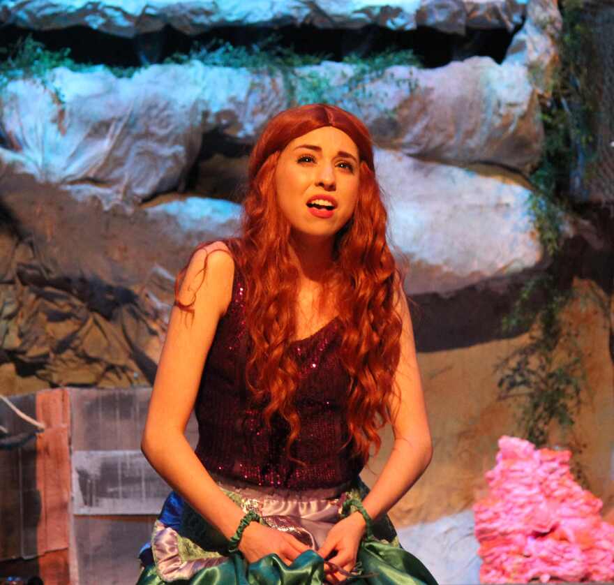 Katt Torres as Ariel laments the fact that her father, King Triton, does not understand her.
