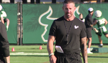 Brian Hartline loses voice after first spring practice at USF