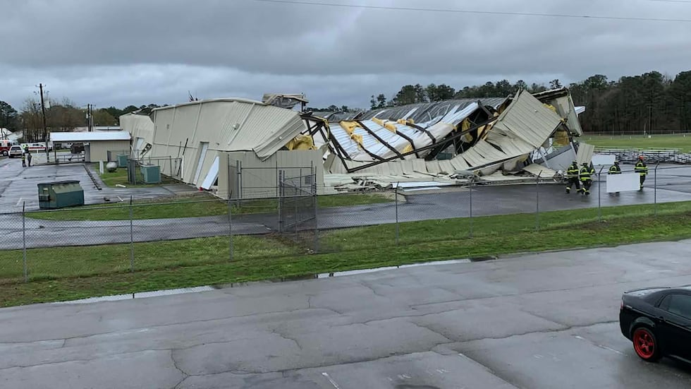 The building was flattened this afternoon.