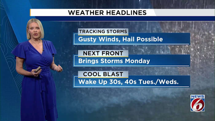 Strong to Severe Storms Possible Sunday, Monday