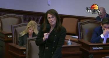 State Sen. Tina Polsky, a Broward-Palm Beach county Democrat, argued against Republican-sponsored changes in Florida election law on Thursday, March 12, 2026. (Florida Channel/courtesy)