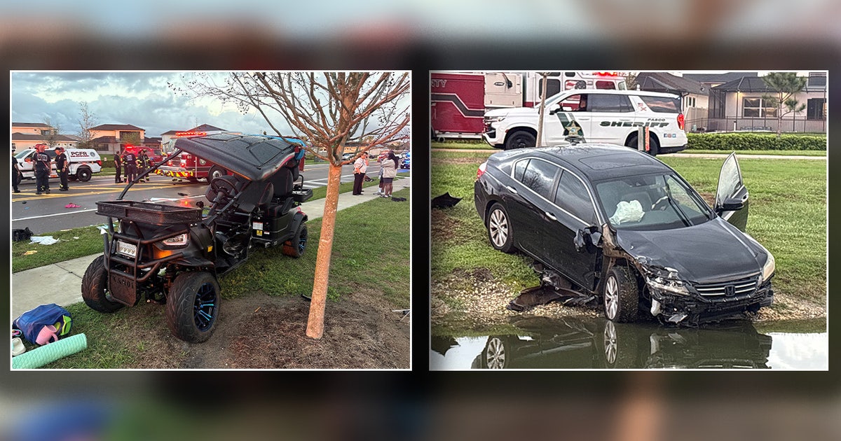 8 people ejected, seriously injured after golf cart hit by vehicle in Wesley Chapel: FHP