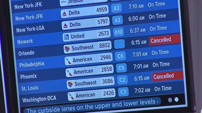 TSA staffing shortages, sprawling line of thunderstorms affecting flights as Spring Break travel begins