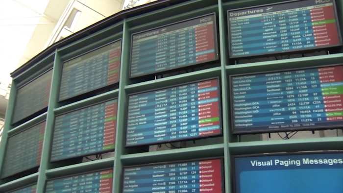 Weather delays, cancellations frustrate Orlando International Airport travelers