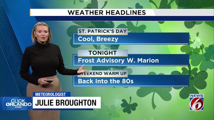 Cooler Temps, Rip Current Risk and Frost Advisory After Cold Front