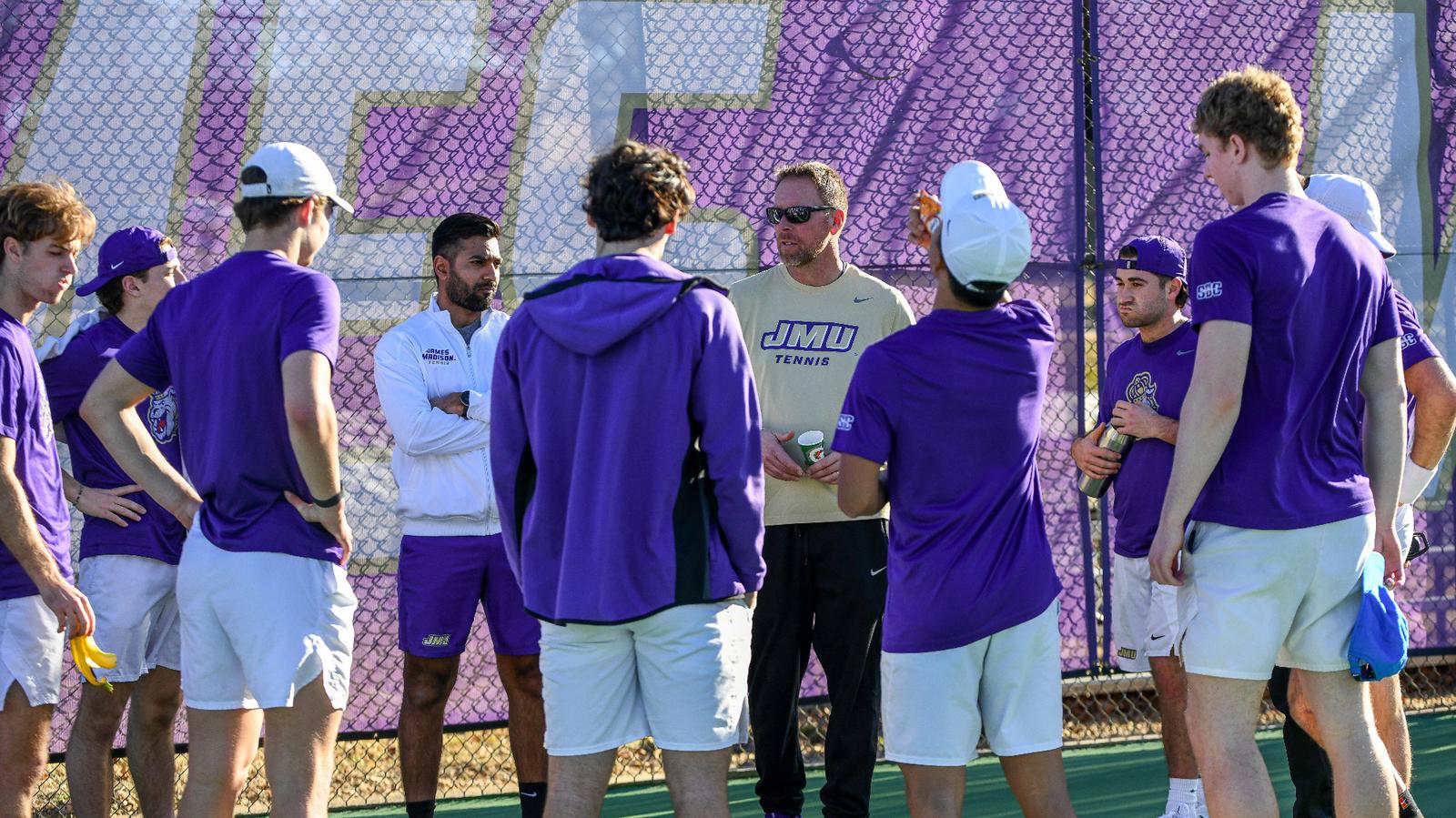 JMU Huddle Men's tennis