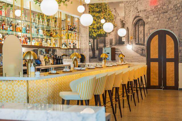 The bar at Motek in Midtown Miami