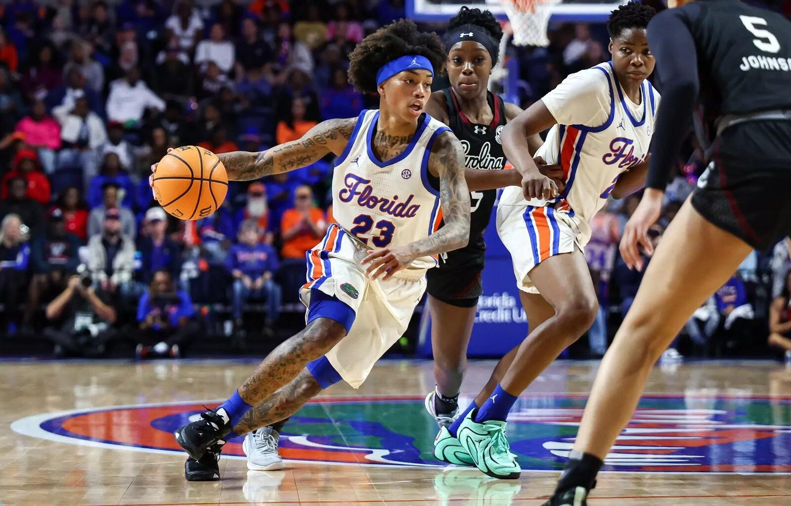 Liv McGill drives against Mississsippi State