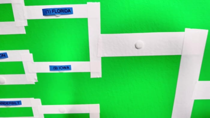 The Sports4JAX March Madness Bracket Wall