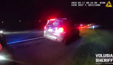 Trailer strikes Florida deputy's patrol vehicle