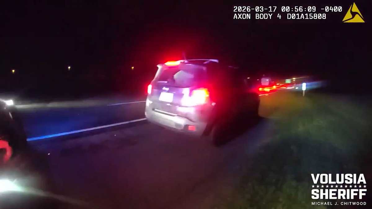 Trailer strikes Florida deputy's patrol vehicle