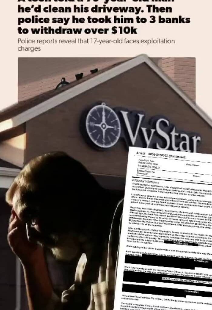 A teen told a 79-year-old man he’d clean his driveway. Then he took him to withdraw over $10k